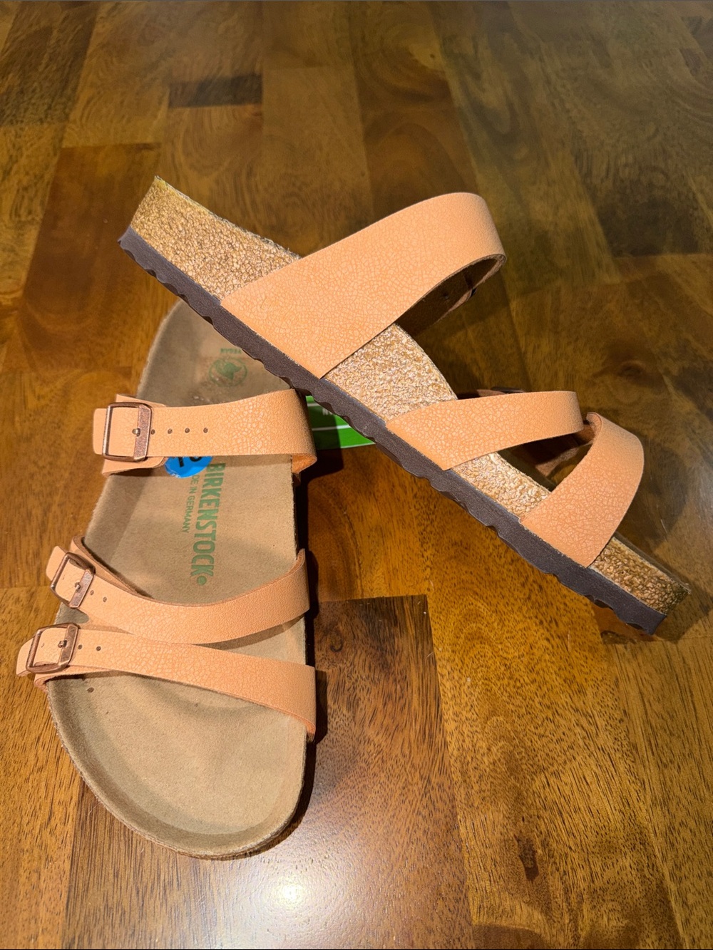 Birkenstock Women's Triple-Strap Vegan Sandals in Peach USA 10/10.5 - Picture 10 of 10